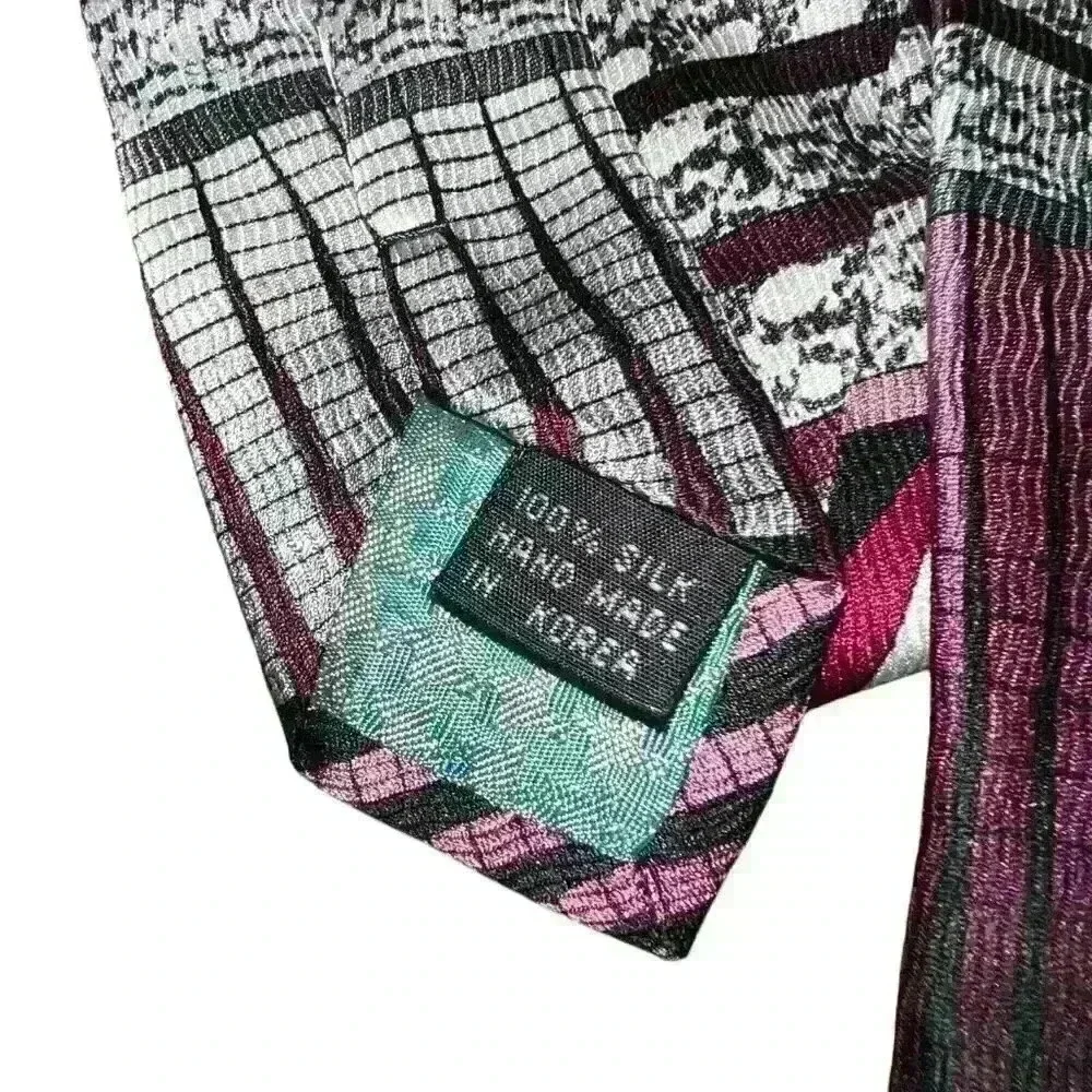 Enrico Capucci 100%‎ Silk Tie Geometric Business Office Party